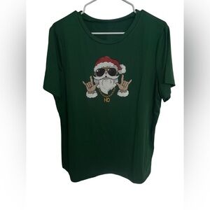 Shein Green Santa Graphic T-Shirt